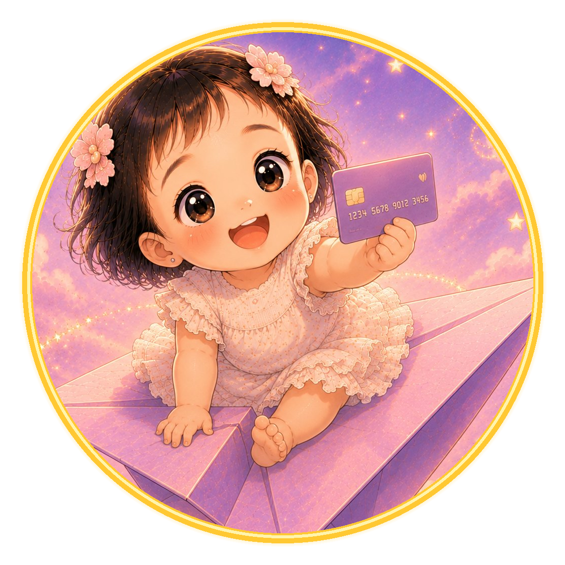 ViVi holding a credit card