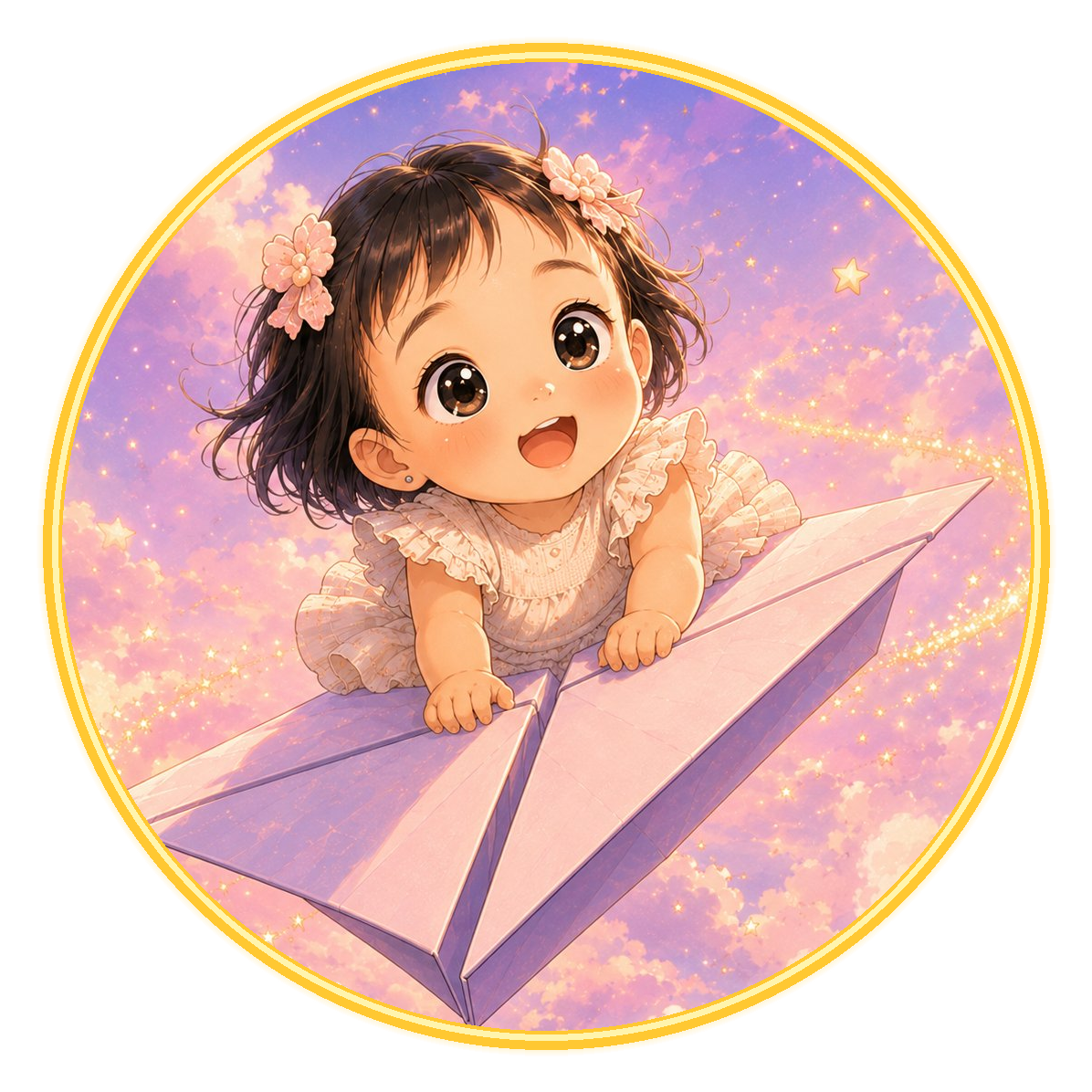 ViVi — Violet on paper airplane
